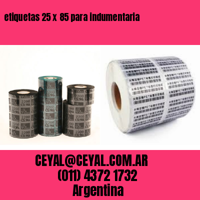 etiquetas 25 x 85 para indumentaria