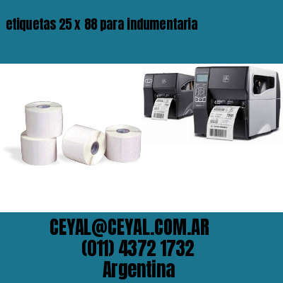 etiquetas 25 x 88 para indumentaria