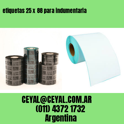 etiquetas 25 x 88 para indumentaria