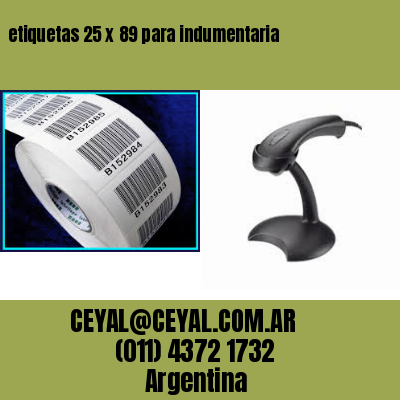 etiquetas 25 x 89 para indumentaria