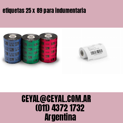 etiquetas 25 x 89 para indumentaria