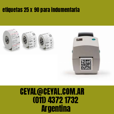 etiquetas 25 x 90 para indumentaria