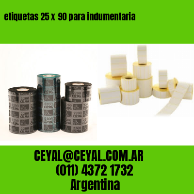 etiquetas 25 x 90 para indumentaria
