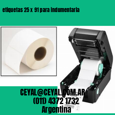 etiquetas 25 x 91 para indumentaria