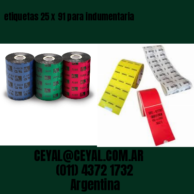 etiquetas 25 x 91 para indumentaria