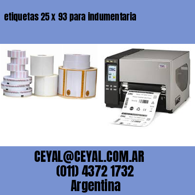 etiquetas 25 x 93 para indumentaria