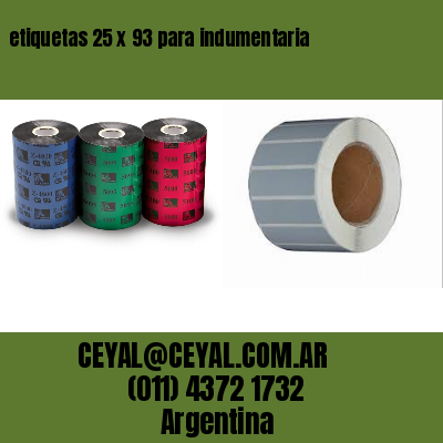 etiquetas 25 x 93 para indumentaria