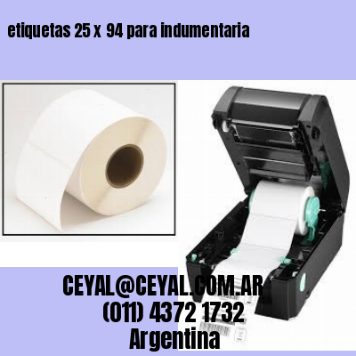 etiquetas 25 x 94 para indumentaria