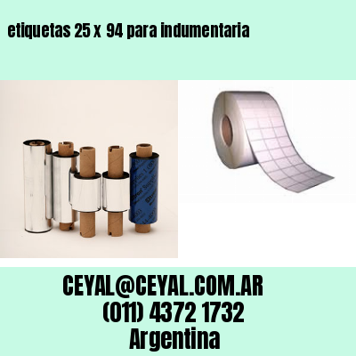 etiquetas 25 x 94 para indumentaria