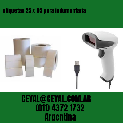 etiquetas 25 x 95 para indumentaria