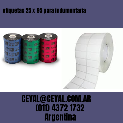 etiquetas 25 x 95 para indumentaria