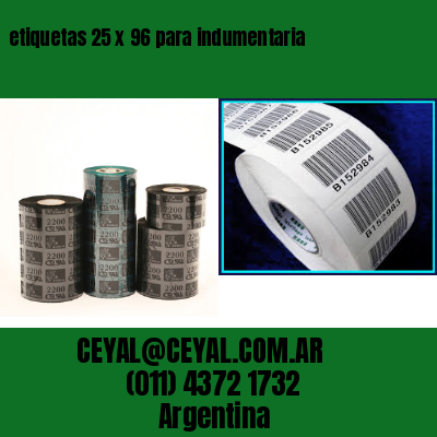 etiquetas 25 x 96 para indumentaria