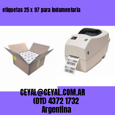 etiquetas 25 x 97 para indumentaria