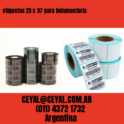 etiquetas 25 x 97 para indumentaria