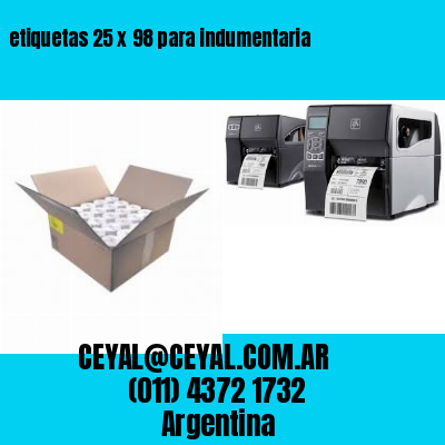 etiquetas 25 x 98 para indumentaria