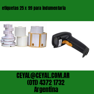 etiquetas 25 x 99 para indumentaria