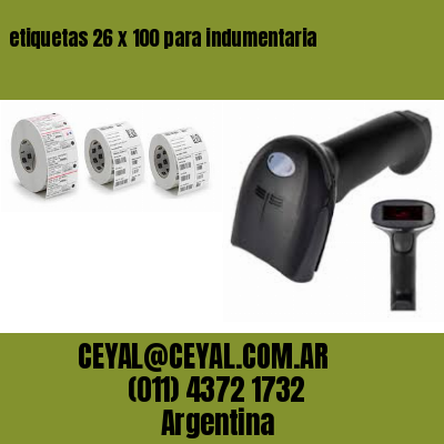 etiquetas 26 x 100 para indumentaria