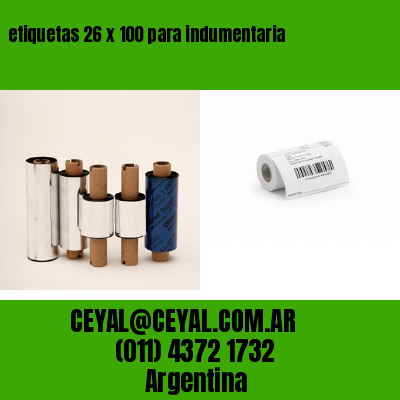 etiquetas 26 x 100 para indumentaria