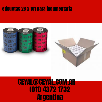 etiquetas 26 x 101 para indumentaria