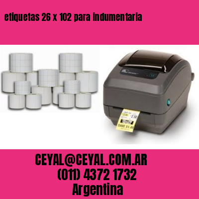 etiquetas 26 x 102 para indumentaria
