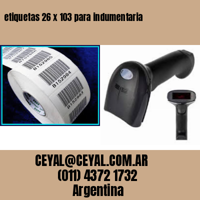 etiquetas 26 x 103 para indumentaria