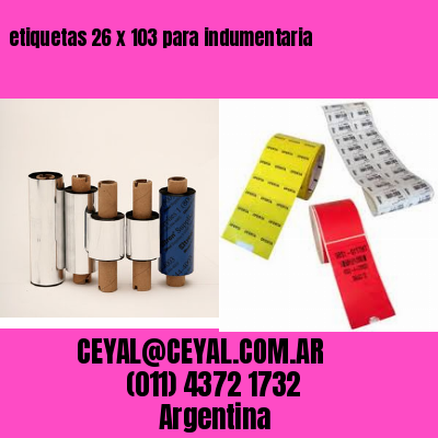 etiquetas 26 x 103 para indumentaria