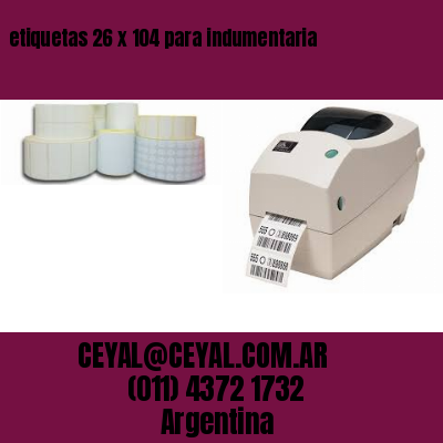 etiquetas 26 x 104 para indumentaria