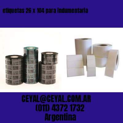 etiquetas 26 x 104 para indumentaria