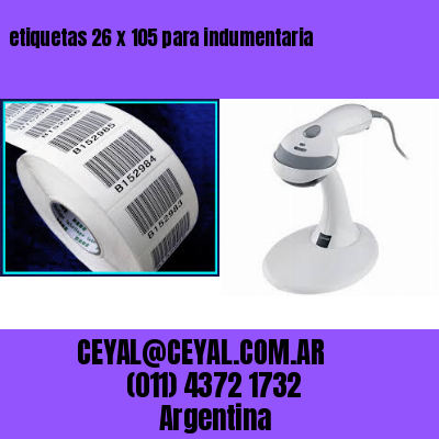 etiquetas 26 x 105 para indumentaria