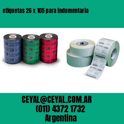 etiquetas 26 x 105 para indumentaria