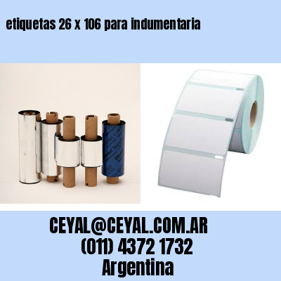 etiquetas 26 x 106 para indumentaria