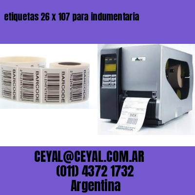 etiquetas 26 x 107 para indumentaria