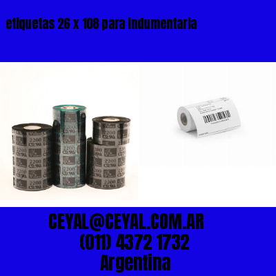 etiquetas 26 x 108 para indumentaria