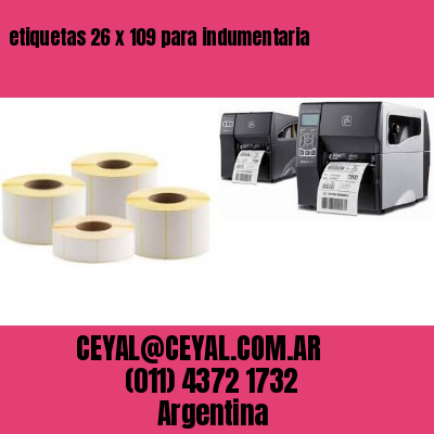 etiquetas 26 x 109 para indumentaria