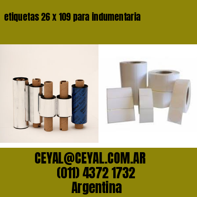 etiquetas 26 x 109 para indumentaria
