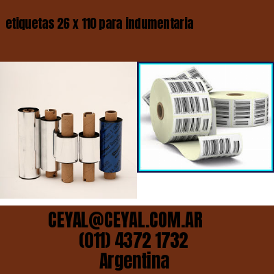 etiquetas 26 x 110 para indumentaria
