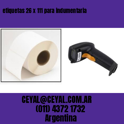 etiquetas 26 x 111 para indumentaria