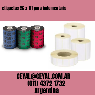 etiquetas 26 x 111 para indumentaria