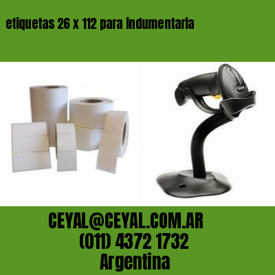 etiquetas 26 x 112 para indumentaria