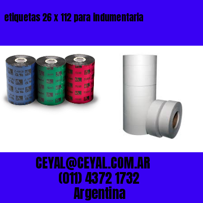 etiquetas 26 x 112 para indumentaria