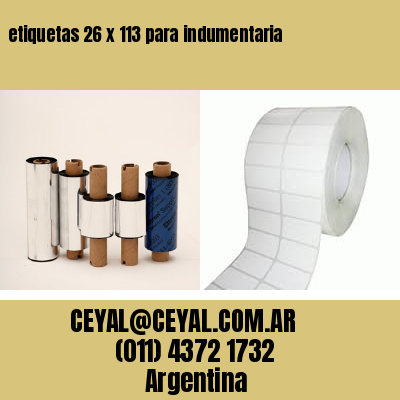 etiquetas 26 x 113 para indumentaria
