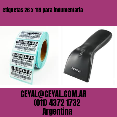etiquetas 26 x 114 para indumentaria