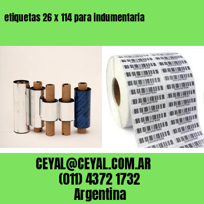 etiquetas 26 x 114 para indumentaria