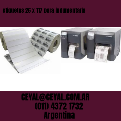 etiquetas 26 x 117 para indumentaria