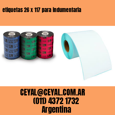 etiquetas 26 x 117 para indumentaria