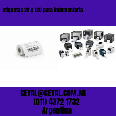 etiquetas 26 x 120 para indumentaria