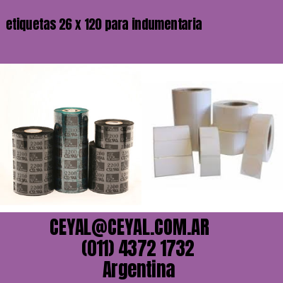 etiquetas 26 x 120 para indumentaria