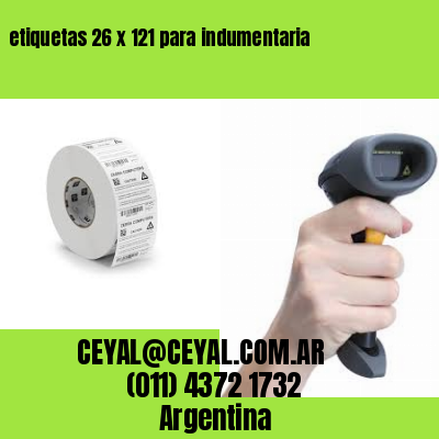 etiquetas 26 x 121 para indumentaria