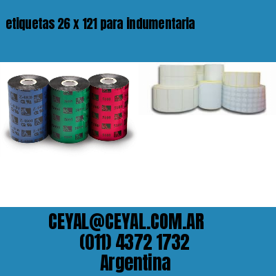 etiquetas 26 x 121 para indumentaria