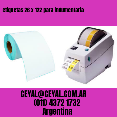 etiquetas 26 x 122 para indumentaria